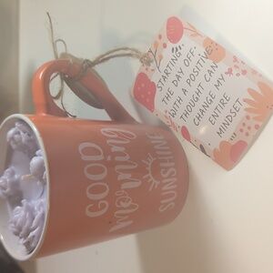 Large Pure Paradise Floral Soy Beeswax Good Morning Coffee Mug